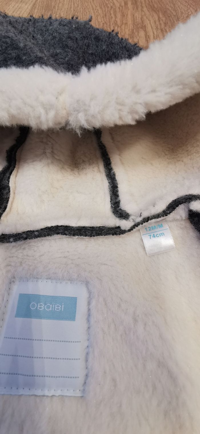 Manteau bébé fille 12 mois obaïbi - photo numéro 5
