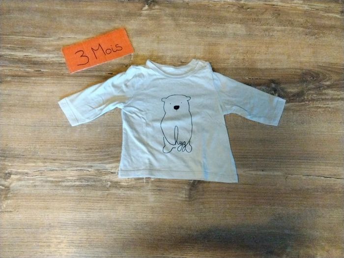 T-shirt ours polaire bébé 3 mois