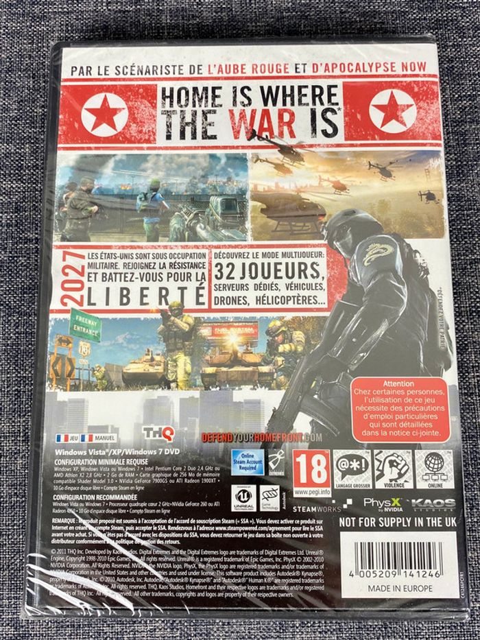 Homefront Jeu vidéo PC Steam THQ NЕUF sous blister / Sealed Brand New - photo numéro 4