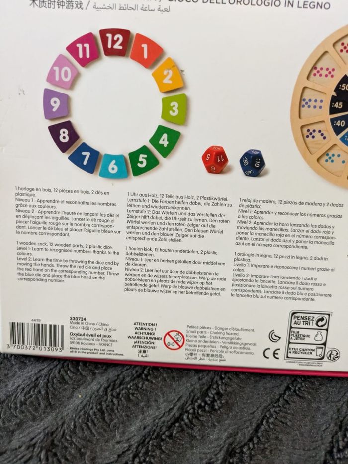 Educ4 Jeu de L'horloge en bois Oxybul - photo numéro 6