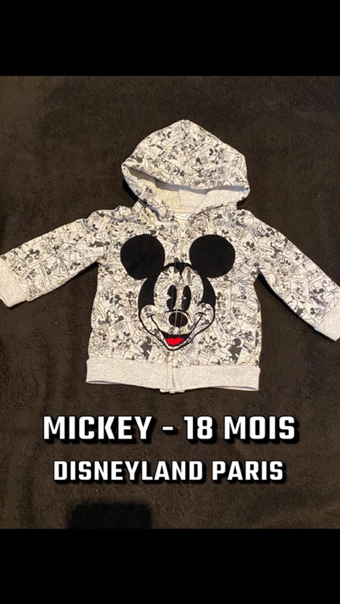 Gilet zippé Mickey 18 mois Disney