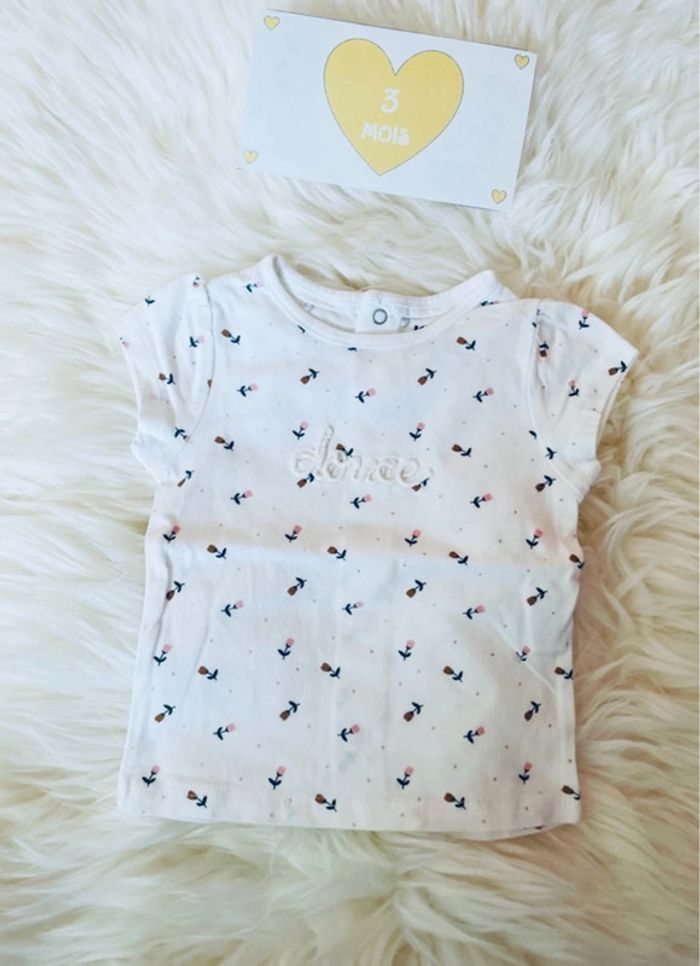 3 mois - lot 4 t-shirts MC et ML - photo numéro 3