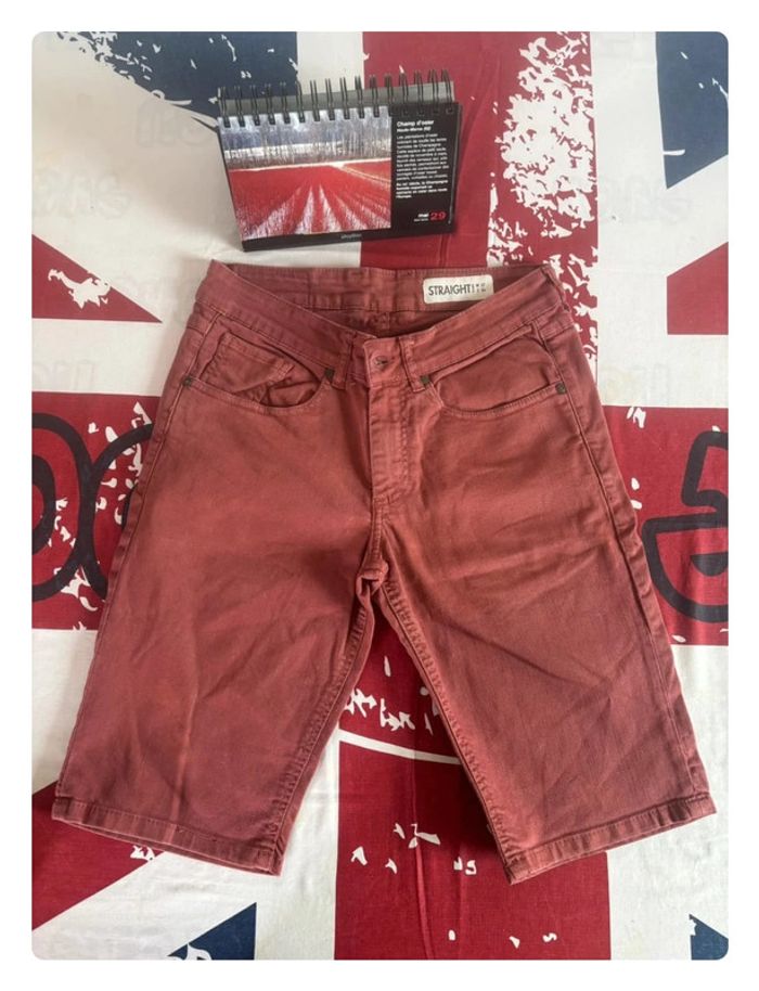Short Jules taille 36 rouge bordeaux