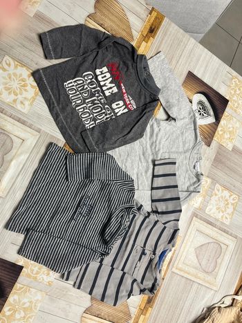 Lot de 4 tee-shirts manches longues 3/6 mois