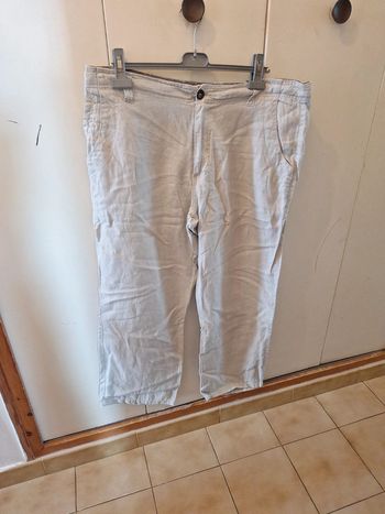 Pantalon lin beige 48