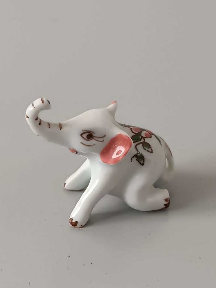 Éléphant porcelaine vintage - photo numéro 3