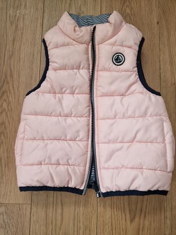 Doudoune sans manche réversible petit bateau