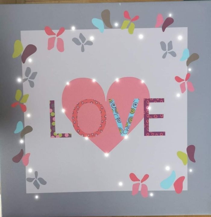 Tableau lumineux liberty LOVE 40 x 40 cm fille Vertbaudet - photo numéro 5