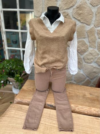 Ensemble XS 34 only chemise cache cache jean skinny pull chemise loose