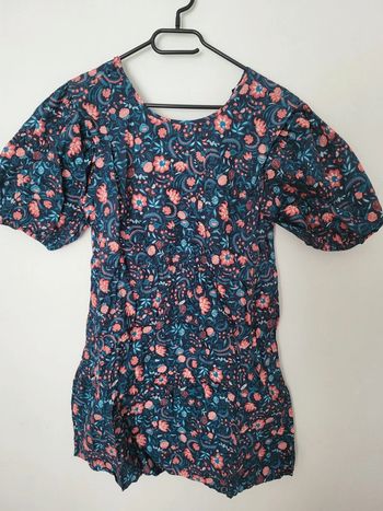 Robe manche bouffante fleurie  1