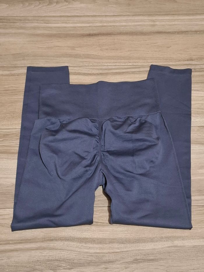 Leggings femme sport finesse bleu