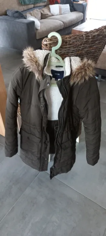 Manteau parka TBE taille XS vert kaki