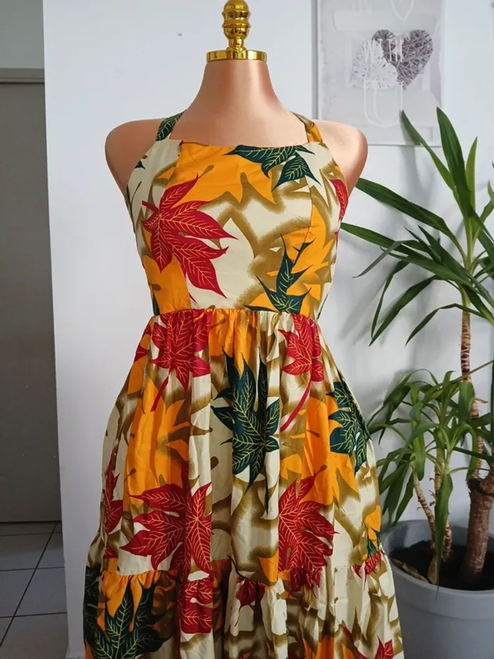 Longue Robe d'été à motifs Neuf Taille S🌿💝 - photo numéro 3
