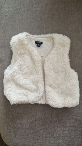 Boléro en moumoute blanc