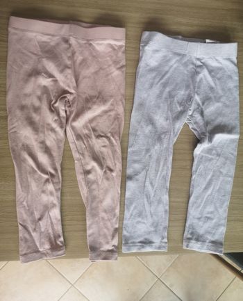 Leggins rose et gris