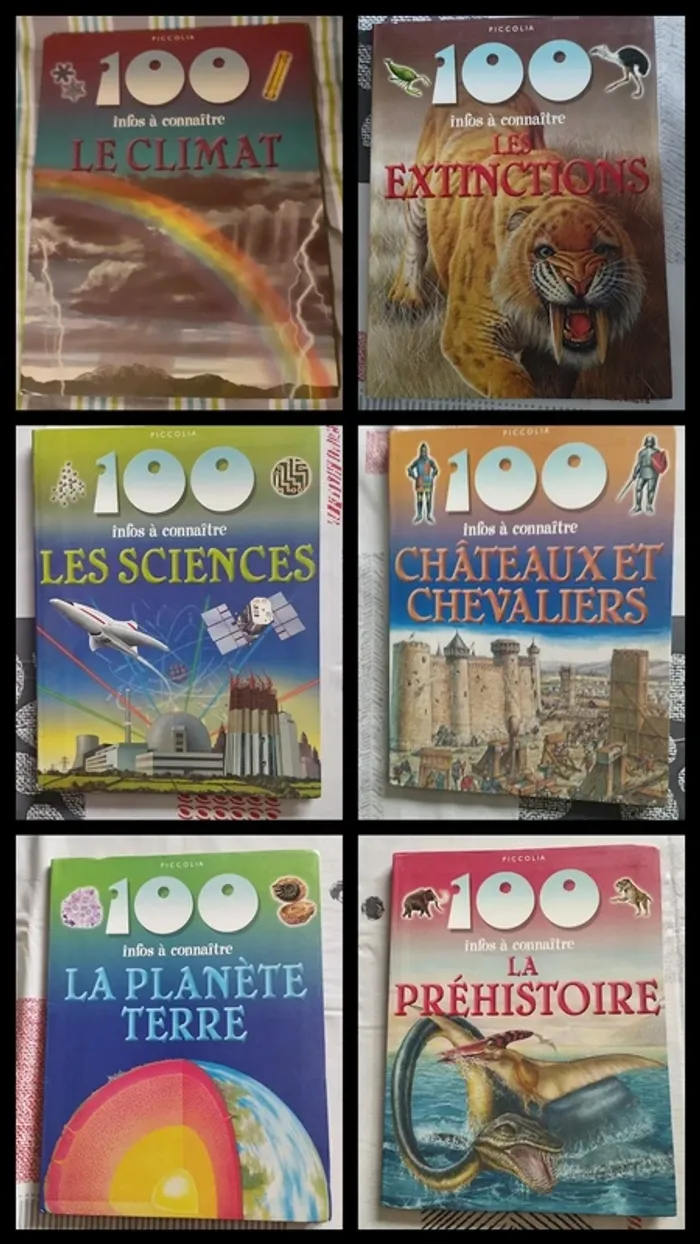 Lot 6 Livres 100 infos à connaitre Piccolia