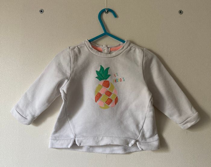 sweat motif ananas fille 1 ans