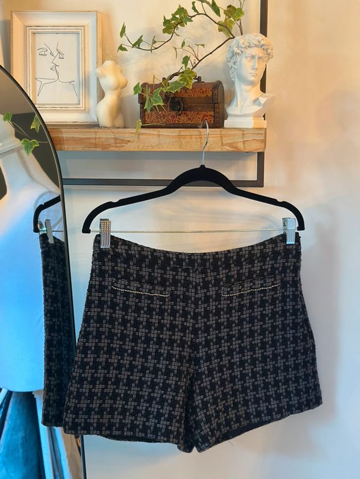 Short en tweed à carreaux – Claudie Pierlot – Taille 40 - photo numéro 2