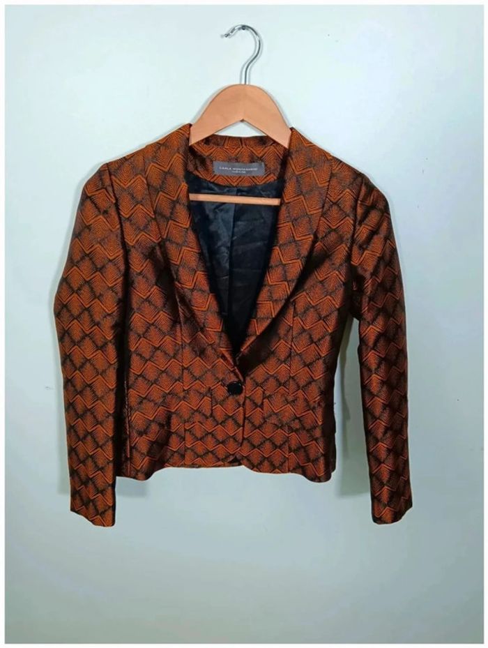 C4 blazer orange noir Carla Montanarini 38