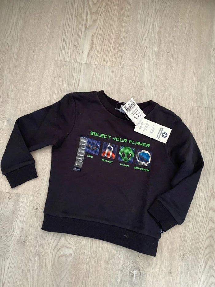 Pull sweat Okaïdi, taille 3 ans, neuf