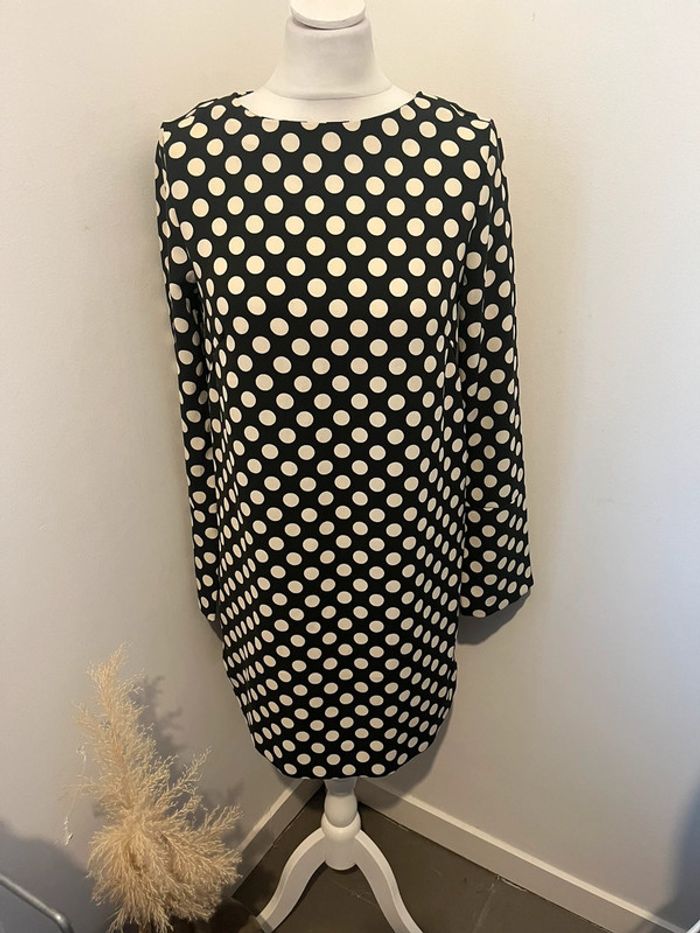 Robe noire à pois H&M S