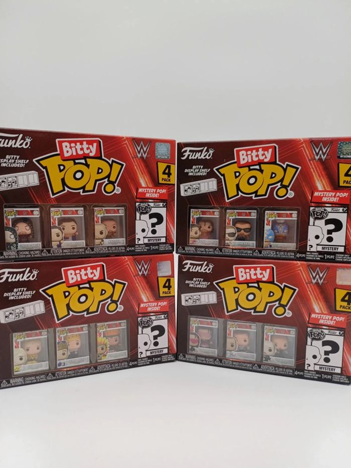 Funko Bitty Pop WWE – Mini figurines collectors – 4 par pack
