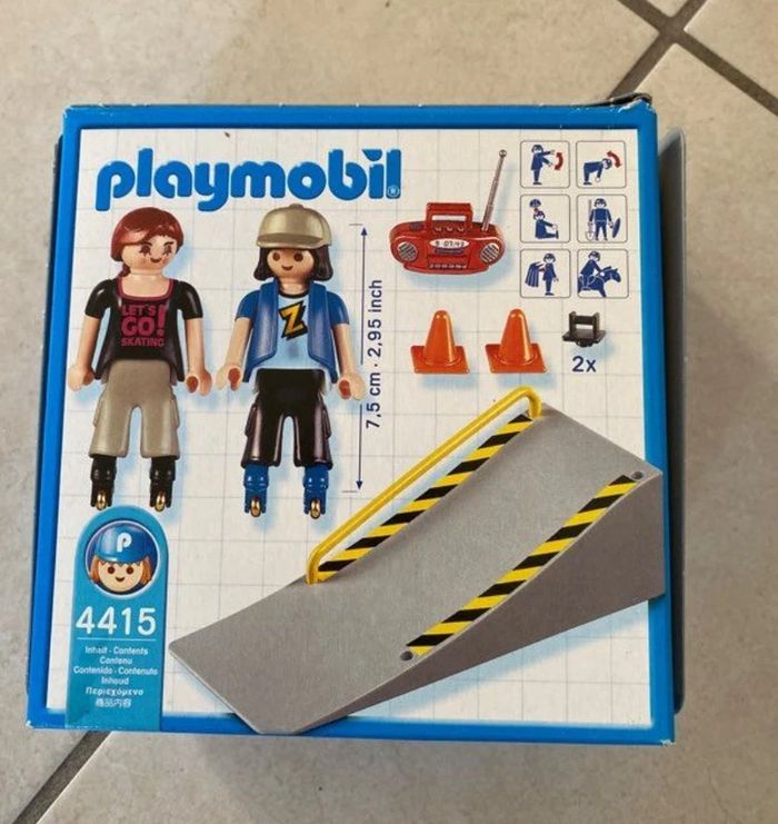 Playmobil - 4415 - Les Sportifs - 2 jeunes en rollers / Tremplin - photo numéro 3