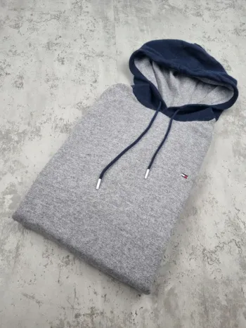 Sweat à capuche Tommy Hilfiger gris clair XXL Hommes (mesures en photos)