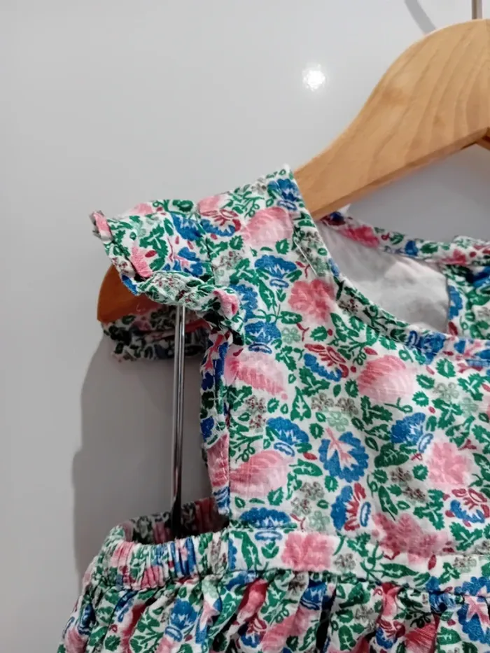 Robe d'été fleurie + culotte bloomer - photo numéro 6