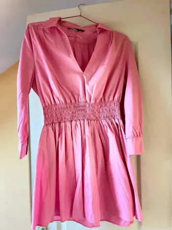 robe chemise rose zara