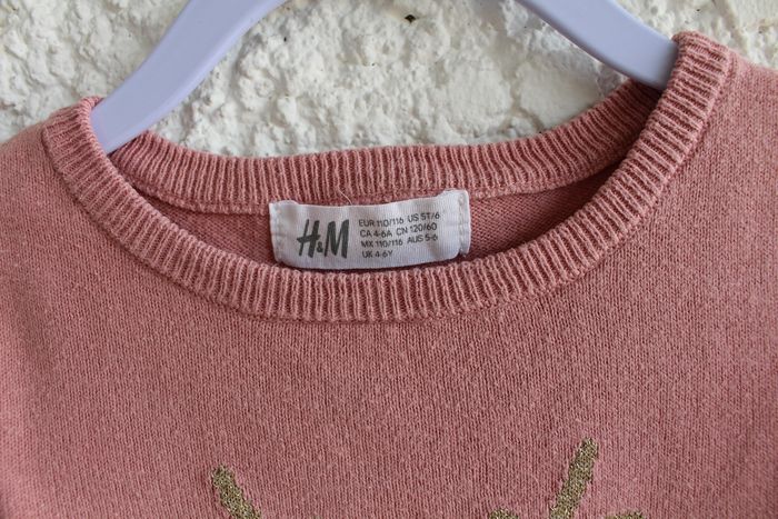 Pull rose H&M 4-6 ans - photo numéro 4