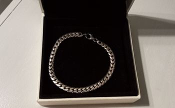 Bracelet argent mailles plates