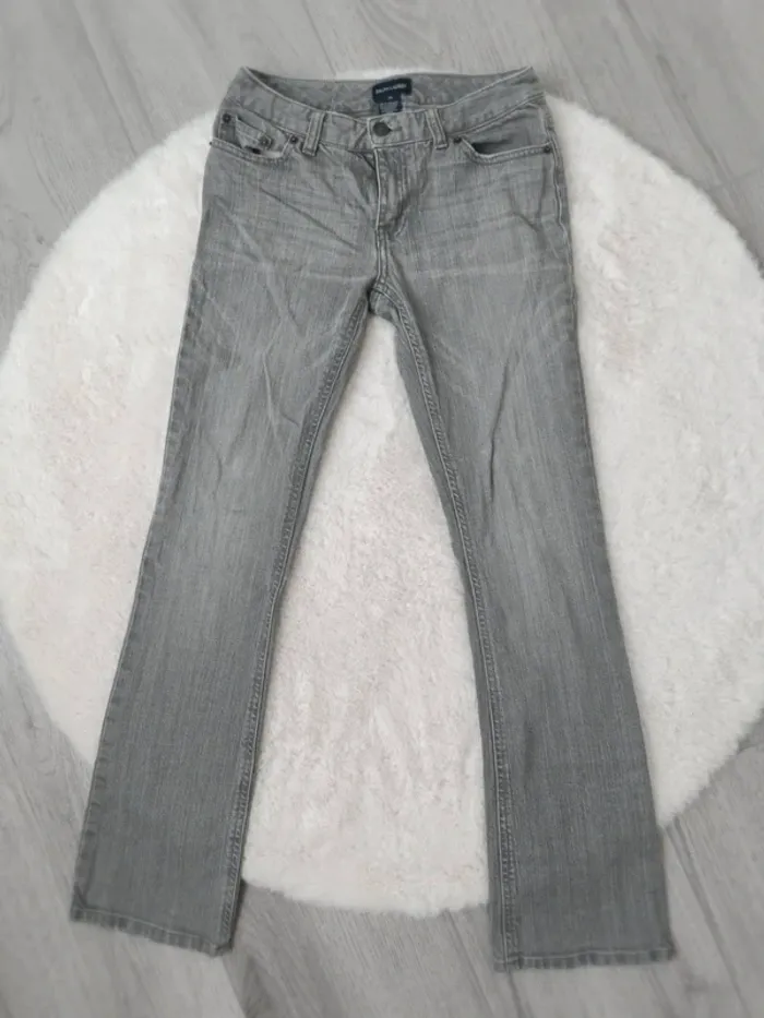 Jean gris Ralph Lauren femme taille 36 – coupe droite - photo numéro 2