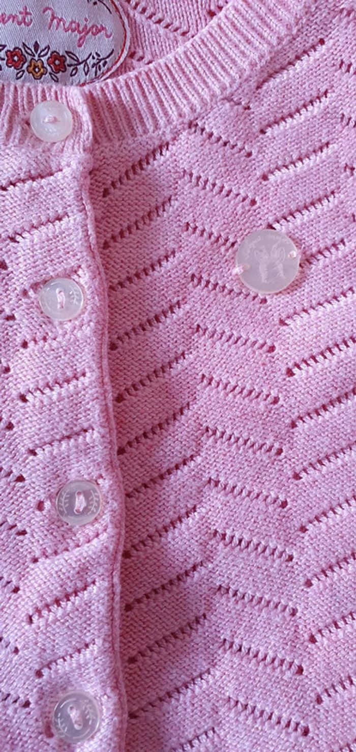 Gilet rose Sergent Major taille 9 mois - photo numéro 2