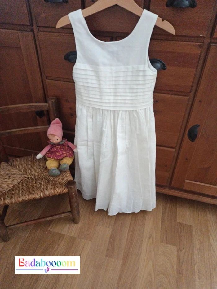 Robe jacadi blanche tbe 6 ans