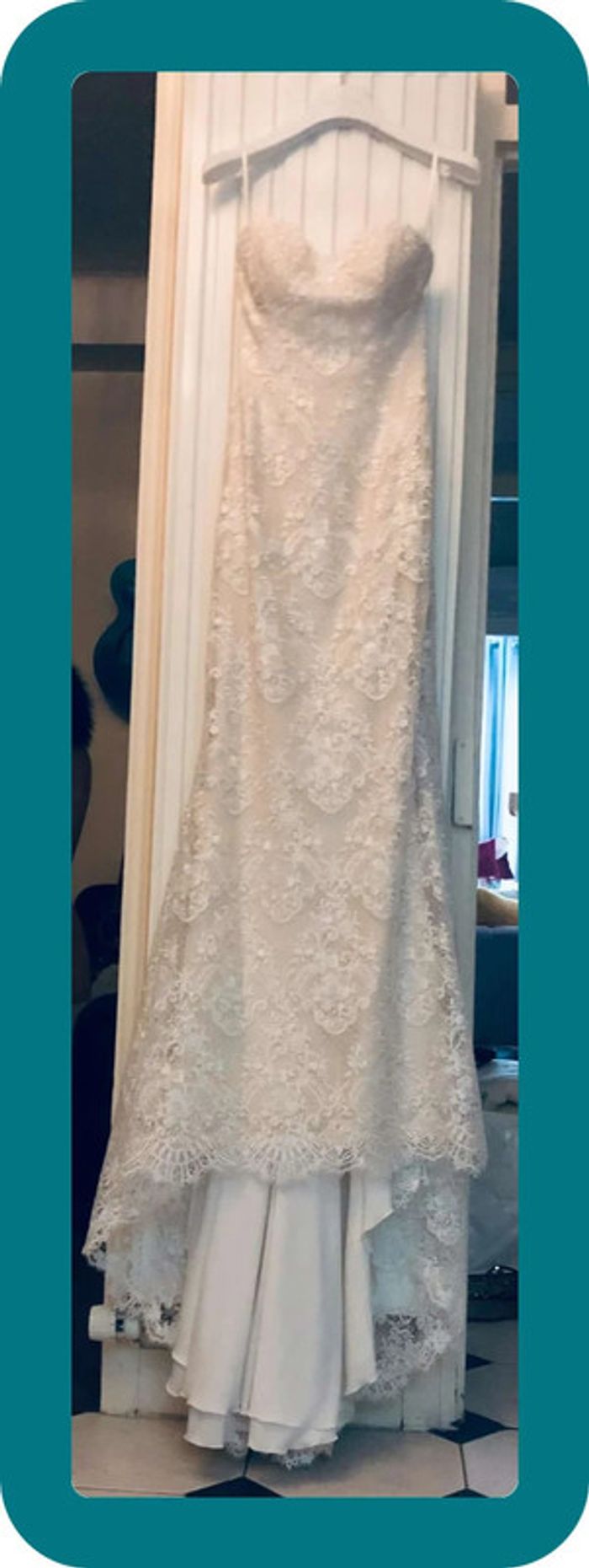 Robe de mariée Pronuptia T38 non retouchée modèle unique Dentelle (caraco et jupon compris) - photo numéro 5