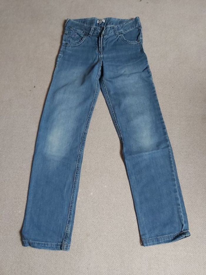 Jean slim bleu clair à effet délavé 12 ans - Vertbaudet