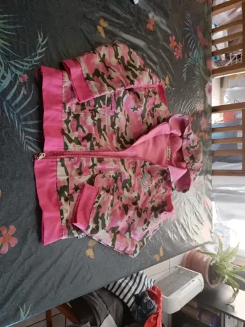 Veste camouflage rose 10 12 ans katong che