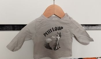 T-shirt ML garçon 1 mois Kiabi