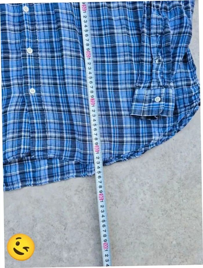 Chemise Ralph Lauren manche longue Taille XXL bleu Homme Men CHE118 - photo numéro 5