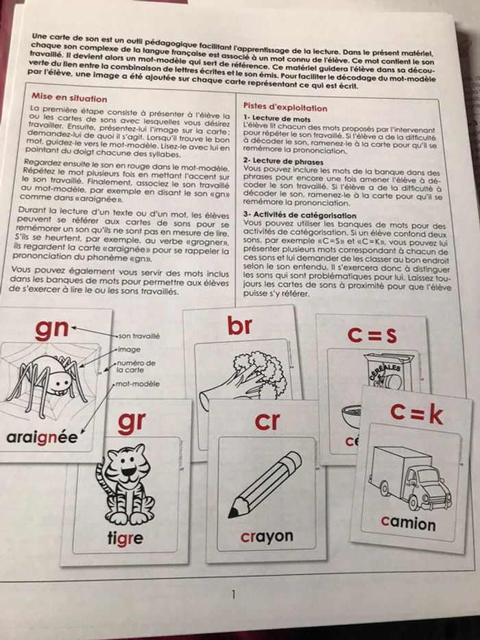 Matériel pour les enfants autistes - Apprentissage de la lecture - photo numéro 2