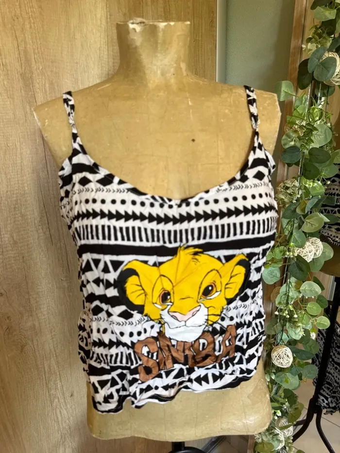 Ensemble roi lion pyjama short et 2 tops bretelles - photo numéro 2