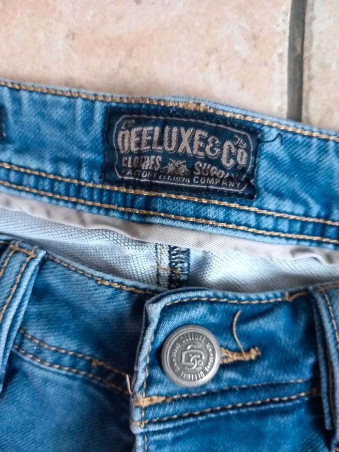 😷bermuda short coton jeans bleu TW30 Deeluxe &Co - photo numéro 6