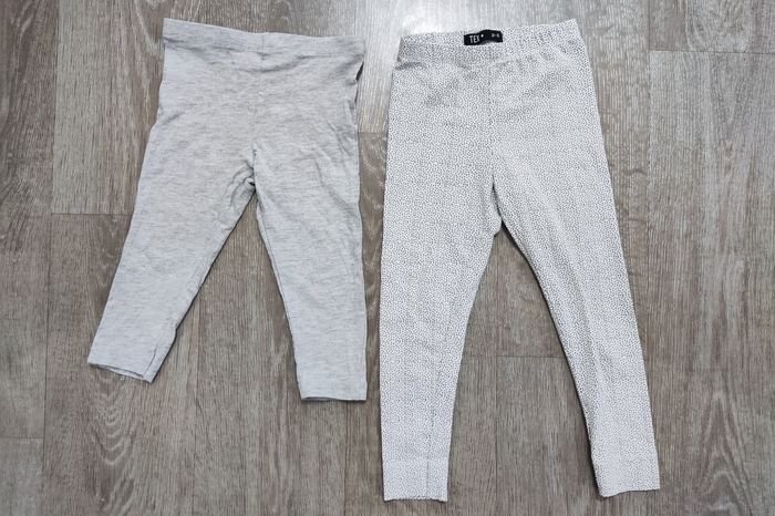 Lot 1 legging et 1 legging court, bébé filles 2 ans - photo numéro 2