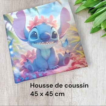 Housse de coussin stitch disney