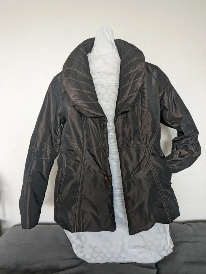 Doudoune Extenzo Paris sortie de collection - marron glacée - fabriquée en France. - photo numéro 4