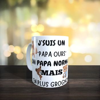 Mug humour papa ours grognon