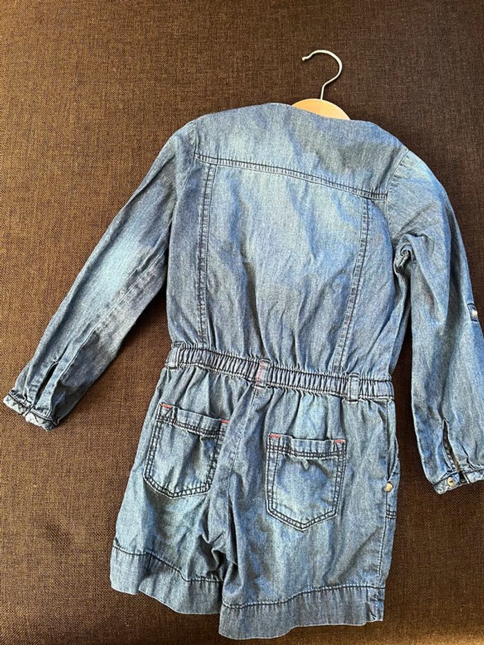 Combinaison short en jean 4 ans Okaidi - photo numéro 2