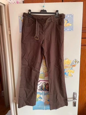 Pantalon marron, taille 38, marque K Woman.