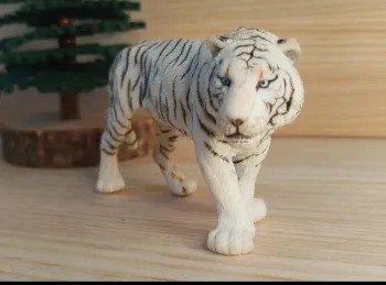 PAPO tigre blanc Figurine félin Animal de la savane